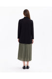 Scl Minimalist Oversize Bağlı Yaka Midi Triko - Günlük Şıklık