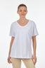 Seçil Kadın Oversize V Yaka Kısa Kol Minimalist T-Shirt - Günlük Kullanım