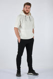 Gualtıero Oversize Kısa Kol Kapüşonlu Erkek Sweatshirt - Günlük Kombinleriniz İçin