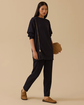 fermuar detaylı yuvarlak yaka sweatshirt Scl