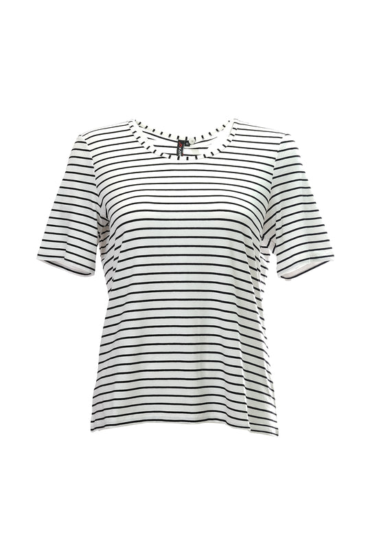 Canel Minimalist Çizgili Kadın T-Shirt - Rahat ve Şık Günlük Kullanım