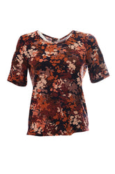 Canel Minimalist Çiçekli Kadın T-Shirt - Kısa Kol