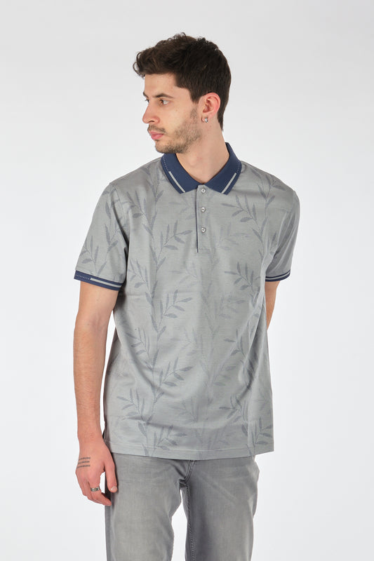 Ecer Erkek Polo Yaka Kısa Kol Tişört - Minimalist Desen - Günlük Stil