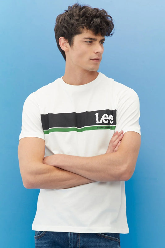 Lee Erkek Minimalist T-Shirt - Regular Fit Kısa Kol - Günlük Stil