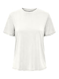 Only Minimalist Oversize Tişört - Yuvarlak Yaka Kısa Kol - Günlük