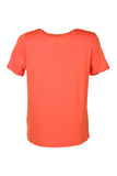 Vedi Minimalist Taş Detaylı Kadın T-Shirt - Kısa Kol Yuvarlak Yaka