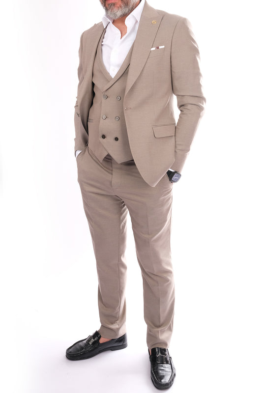 Papyon Minimalist Regular Fit Üçlü Takım Elbise - İş ve Özel Günler İçin