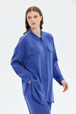 Müsemma Kadın Oversize Gömlek Yaka Midi Takım - Günlük Şıklık