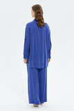 Müsemma Kadın Oversize Gömlek Yaka Midi Takım - Günlük Şıklık