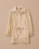 desenli i̇ç bluzlu transparan takım Seçil