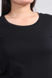 Tolga Saraçoğlu Minimalist Yuvarlak Yaka Kısa Kol Kadın T-Shirt - Günlük Kullanım