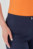 Tolga Saraçoğlu Minimalist Crop Kadın Pantolon - Yüksek Bel, Günlük Stil