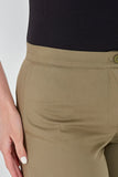 Tolga Saraçoğlu Minimalist Crop Kadın Pantolon - Yüksek Bel, Günlük Stil