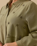 Gala-xi Minimalist Uzun Kol Midi Tunik - Gömlek Yaka Günlük