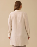 Büyük Beden Boncuk İşlemeli Düğmeli Tunik Gala-Xi