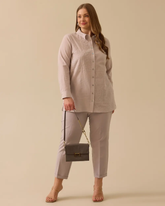 büyük beden nakışlı pul detaylı tunik Gala-Xi