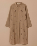 büyük beden nakış i̇şlemeli düğmeli tunik