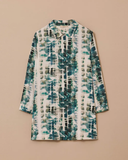 büyük beden gömlek yaka desenli tunik Gala-Xi