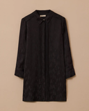 büyük beden desenli plise detaylı tunik Gala-Xi