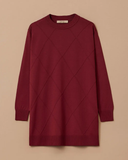 büyük beden desenli basic triko tunik Gala-Xi