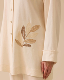 SCL Oversize Gömlek Yaka Uzun Kol Kadın Tunik - Minimalist Tarz