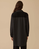 omuz bağlama detaylı çizgili tunik Scl