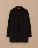 dokulu şifon fular detaylı tunik Scl