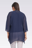 Tolga Saraçoğlu Oversize Şifon Midi Tuni̇k - Minimalist Günlük Stil