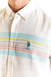 U.S. Polo Assn. Minimalist Çizgili Uzun Kol Erkek Gömlek