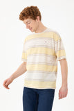 U.S. Polo Assn. Oversize Çizgili Erkek T-Shirt - Rahat ve Şık