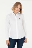 U.S. Polo Assn. Minimalist Kadın Uzun Kol Gömlek - Günlük & Ofis