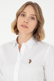U.S. Polo Assn. Minimalist Kadın Uzun Kol Gömlek - Günlük & Ofis