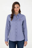 U.S. Polo Assn. Minimalist Kadın Uzun Kol Gömlek - Günlük & Ofis