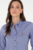 U.S. Polo Assn. Minimalist Kadın Uzun Kol Gömlek - Günlük & Ofis