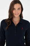 U.S. Polo Assn. Kadın Uzun Kol Polo Yaka Sweatshirt - Minimalist Tarz