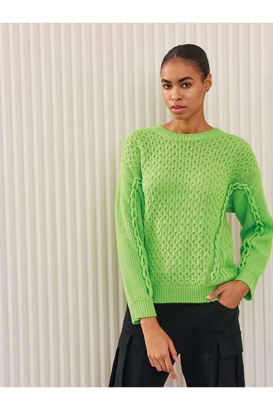 Unique Mode Oversize Kadın Kazak - Yuvarlak Yaka - Uzun Kol - Minimalist
