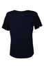 Vedi-bb Oversize V Yaka Minimalist Kadın Bluz - Kısa Kol