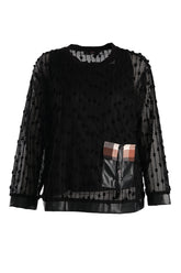 Vedi-bb Oversize Uzun Kol File Kadın Bluz - Minimalist Tasarım