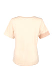 Vedi-bb Minimalist V Yaka Kısa Kol Kadın T-Shirt - Günlük Kombinleriniz İçin