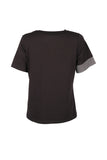 Vedi-bb Minimalist V Yaka Kısa Kol Kadın T-Shirt - Günlük Kombinleriniz İçin