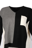 Vedi-bb Oversize V Yaka Triko Kazak - Minimalist Stil - Günlük