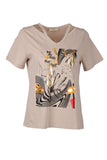Vedi-bb Minimalist Oversize V Yaka Kısa Kol Kadın T-Shirt - Günlük Kullanım