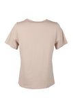 Vedi-bb Minimalist Oversize V Yaka Kısa Kol Kadın T-Shirt - Günlük Kullanım