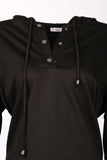 Vedi-bb Oversize Kapüşonlu Uzun Kol Kadın Sweatshirt - Günlük Rahat Şık