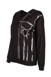Vedi Minimalist Oversize V Yaka Uzun Kol Kadın Bluz VD4104