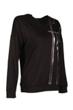 Vedi Minimalist Oversize V Yaka Uzun Kol Kadın Bluz VD4104