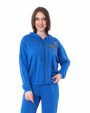 Vedi Oversize Kapüşonlu Crop Kadın Ceket - Günlük & Spor