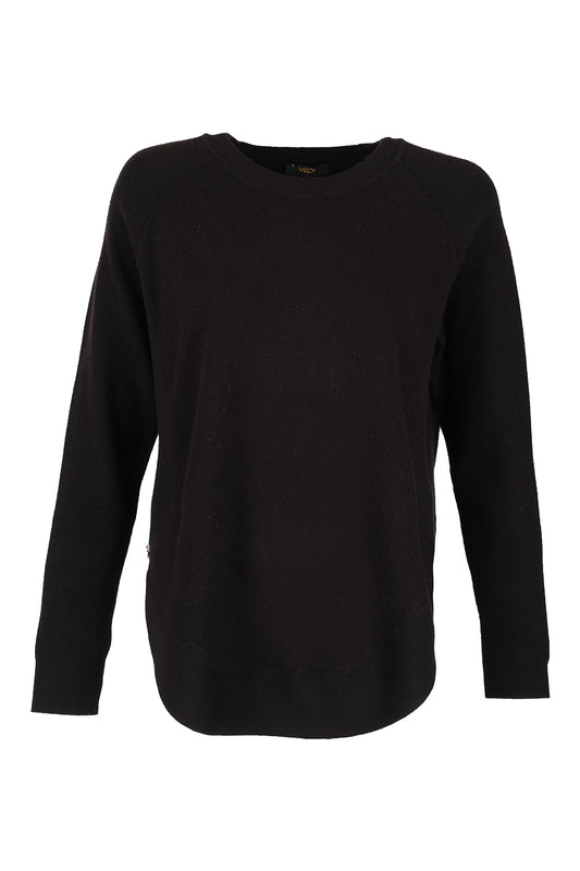 Vedi Oversize Yuvarlak Yaka Uzun Kol Minimalist Kadın Kazak