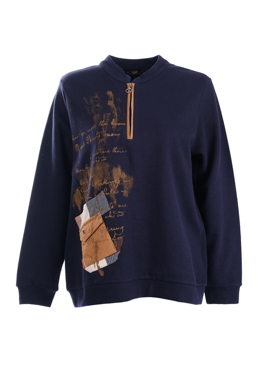 Vedi Oversize Uzun Kol Kadın Sweatshirt - Minimalist Günlük