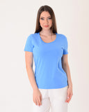 Vedi Kadın Kısa Kol Yuvarlak Yaka Minimalist T-Shirt - Günlük Kullanım